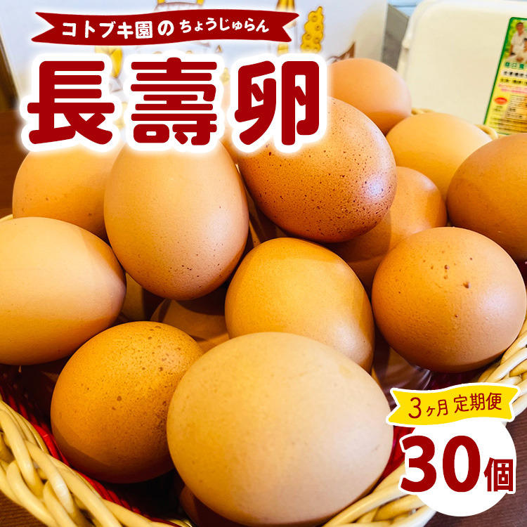 【定期便3ヶ月】当社自慢の卵 長壽卵 30個入り | 卵 たまご タマゴ ちょうじゅらん 鶏卵 玉子 国産 定期便 3ヶ月 3カ月 3か月 先行予約 先行受付 ※離島への配送不可 ※2025年2月上旬〜2025年1