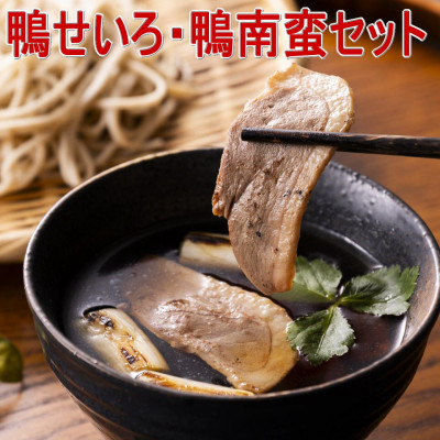 鴨せいろ・鴨南蛮セット(3〜4人前)【配送不可地域:離島】【1288682】青森県青森市15000肉ジビエ