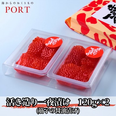 ポートの活き造り一夜漬け 240g(120g×2パック)【配送不可地域:離島】【1557968】青森県青森市13000魚介・海産物明太子・その他魚卵