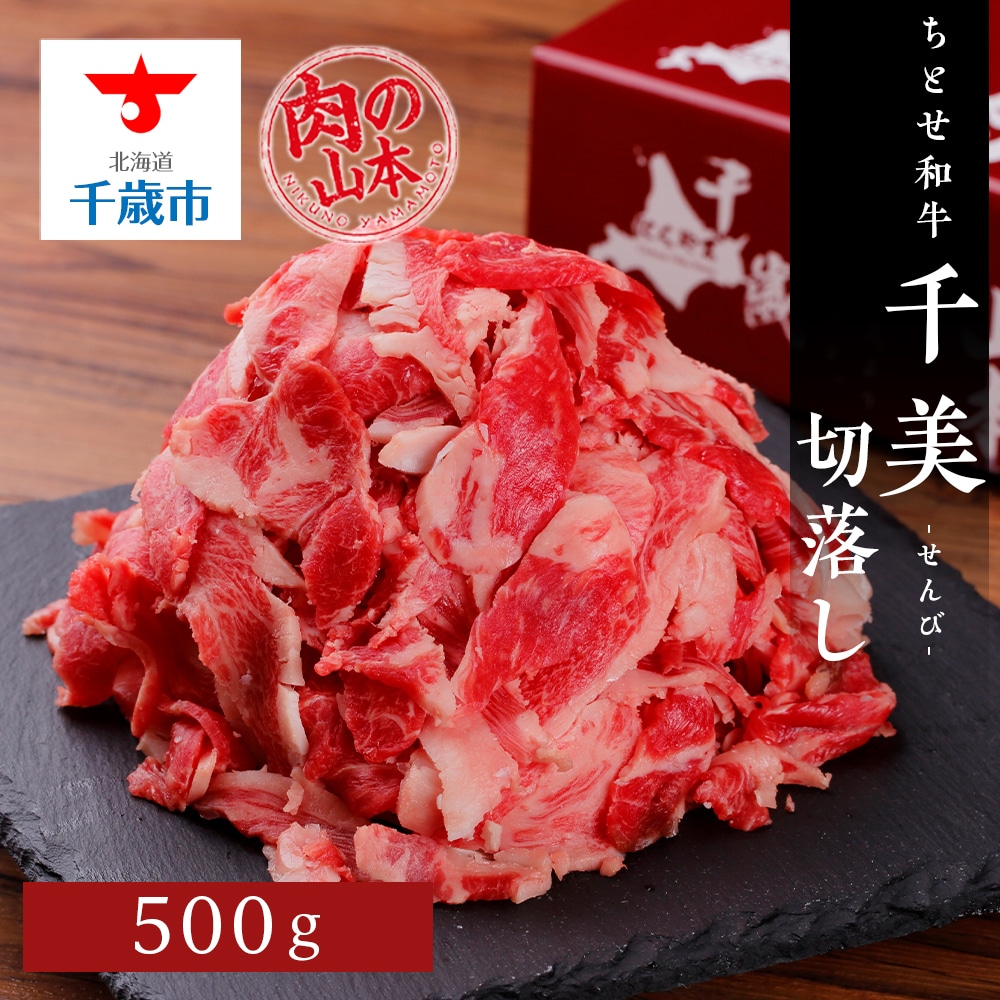 ちとせ和牛「千美」切落し 500g<肉の山本>北海道千歳市12000肉牛肉