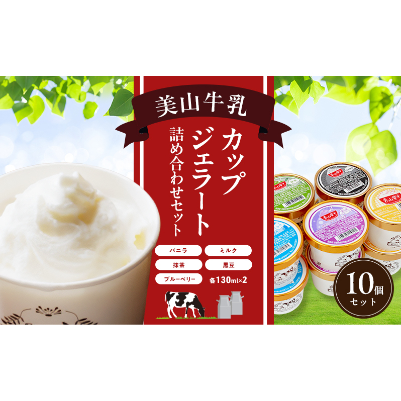 美山牛乳 カップジェラート 10個 詰め合わせセット | デザート お菓子 スイーツ 冷凍 ギフト 南丹市京都府南丹市15000卵・乳製品その他卵・乳製品