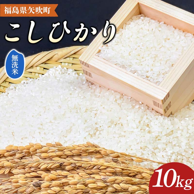 【先行予約】 令和7年産〈無洗米〉 福島県矢吹町の美味しいこしひかり 10kg(5kg×2袋) コシヒカリ コメ 米 F6U-334福島県矢吹町29000米・パン無洗米