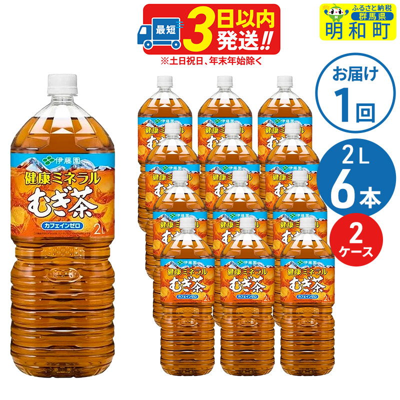 健康ミネラルむぎ茶 <2L×6本>【2ケース】伊藤園群馬県明和町17000お茶・飲料その他 お茶・飲料