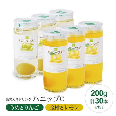 【九度山町】果実入り清涼飲料水 ハニップC 2種類セット 合計30本【1217703】和歌山県九度山町15000お茶・飲料その他 お茶・飲料