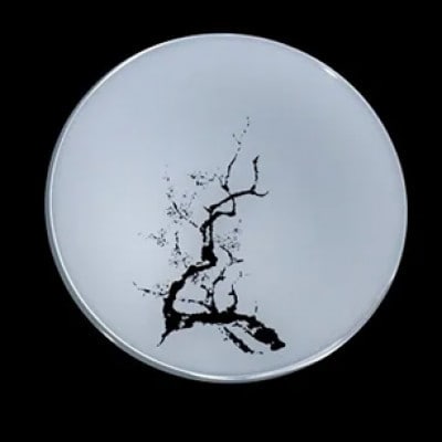 フラットプレートM 墨桜純白【1633644】和歌山県九度山町88000雑貨・日用品食器・グラス