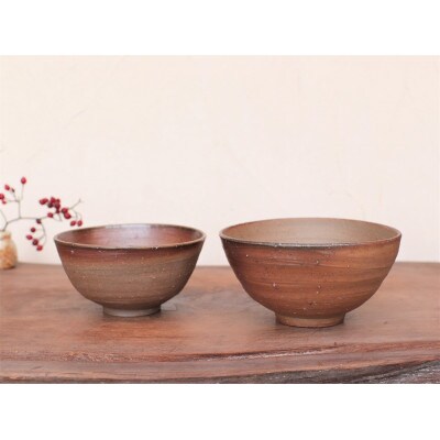 備前焼 飯碗(めおと) st-013【1278182】愛媛県上島町20000雑貨・日用品食器・グラス