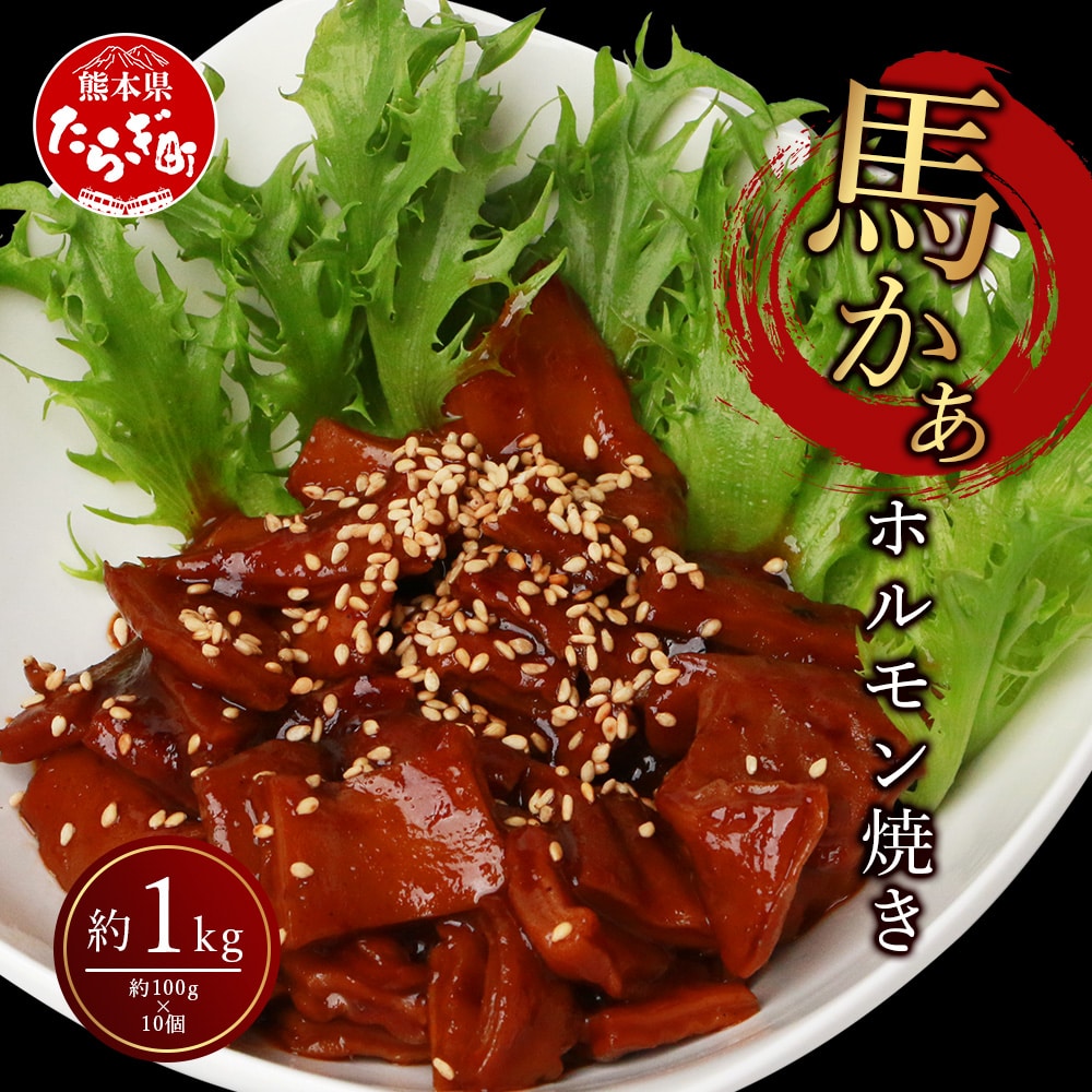 【馬ホルモン】馬かぁホルモン焼 10個セット 約1kg 馬肉 約100g×10 真空 小分け パック 031-0497熊本県多良木町12000肉その他 肉