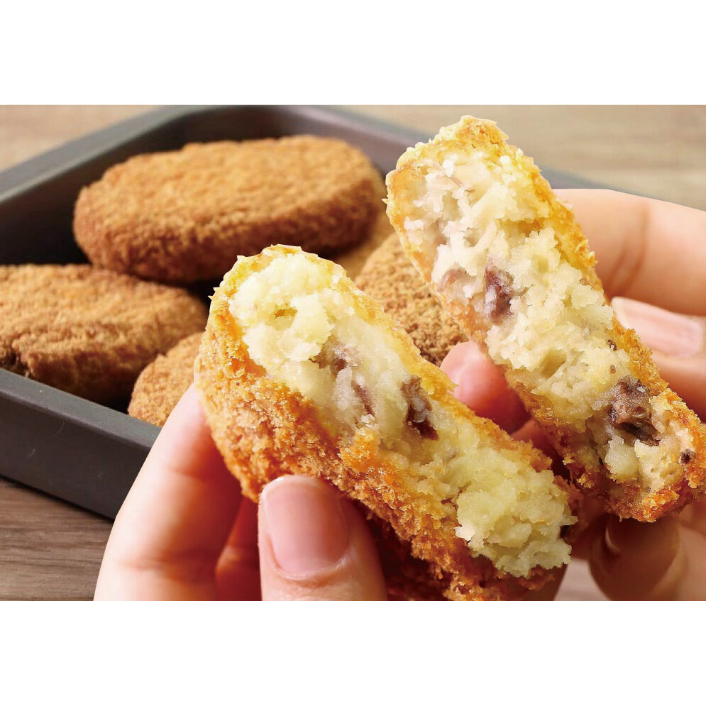 レンジでチンOK!「いわて牛コロッケ&バターしょうゆコロッケ」総数12個 冷凍コロッケ 洋食 夕飯 ランチ お弁当 おかず 時短 簡単調理 便利 温めるだけ 揚げ物 レンジ調理 岩手県盛岡市1300
