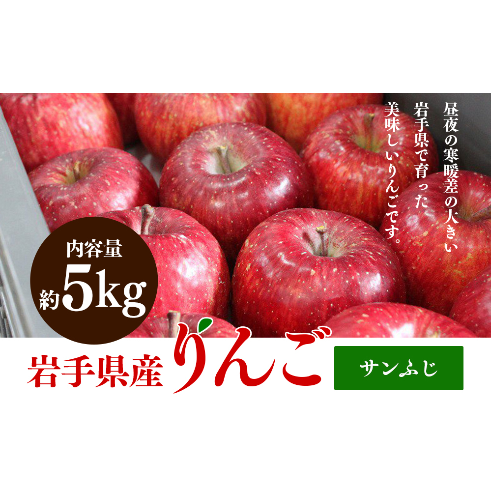 ふじむら農園の盛岡りんご『サンふじ』約5kg(ご家庭用)【季節限定・数量限定】14玉〜20玉 果物類 美味しい 生産 大人気 果汁 果肉 シャキシャキ 食感 絶品 高糖度岩手県盛岡市15000果物・