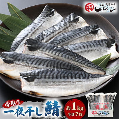 越前漁師福丸の骨取り鯖の一夜干し 約1kg入り【配送不可地域:離島】【1441245】福井県越前町11000魚介・海産物その他 魚介・海産物