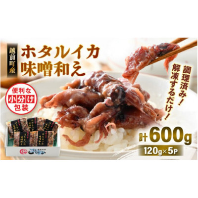 調理済 解凍するだけ ! 越前町産 味噌あえ ホタルイカ 計600g(120g × 5P)【配送不可地域:離島】【1547518】福井県越前町11000魚介・海産物その他 魚介・海産物