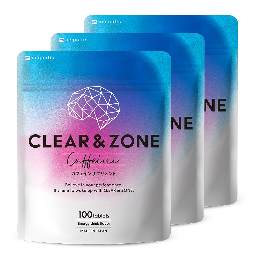 カフェインサプリメント Clear&ZONE クリアゾーン エナジードリンク味 ホスファチジルセリン プラズマローゲン 100錠入り 3袋 3ヶ月分静岡県静岡市11000鍋セット・総菜・加工食品その他 鍋セッ