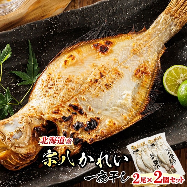 北海道産 宗八かれい 一夜干し 2枚×2個セット | 宗八 そうはち カレイ 一夜干し 干物 ひもの 焼魚 焼き魚 魚 冷凍 魚介類 魚干物 一人暮らし セット おかず 海鮮 絶品 人気 笹谷商店 直営 釧之