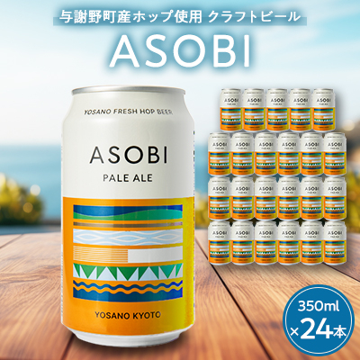 【与謝野町産ホップ使用クラフトビール】 ASOBI(アソビ) 350ml×24本 ペールエール【1248907】京都府与謝野町40000酒・アルコールビール・発泡酒