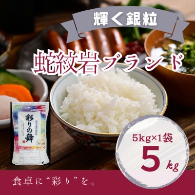 【発送月固定定期便】令和7年産新米 蛇紋岩銀粒 彩りの舞 5kg全3回【4070722】兵庫県養父市43000米・パン白米