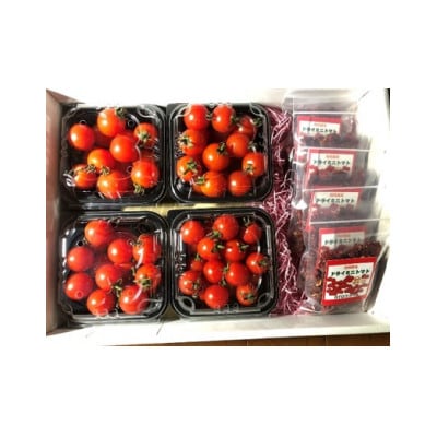ミニトマト4パック(200g×4)&ドライミニトマト5袋(20g×5)【配送不可地域:離島】【1431997】熊本県南阿蘇村15000鍋セット・総菜・加工食品その他 鍋セット・総菜・加工食品