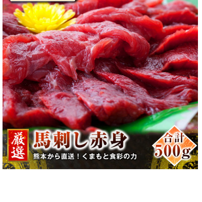 【馬刺し】熊本直送 ブロック肉 赤身500g(南阿蘇村)【配送不可地域:離島】【1447408】熊本県南阿蘇村33000肉その他 肉