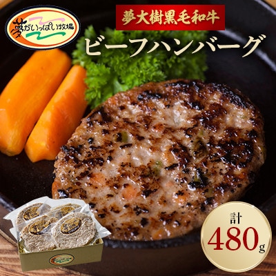 夢がいっぱい牧場の夢大樹黒毛和牛・黒毛和牛100%ハンバーグ120g(4個)【DT-003】【配送不可地域:離島】【1403644】北海道大樹町14000肉加工肉(ハム・ソーセージ等)