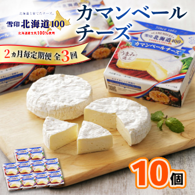 【2ヵ月毎定期便】雪印北海道 カマンベールチーズ 1箱(90g×10個入り)全3回【配送不可地域:離島】【4014037】北海道大樹町58000卵・乳製品チーズ