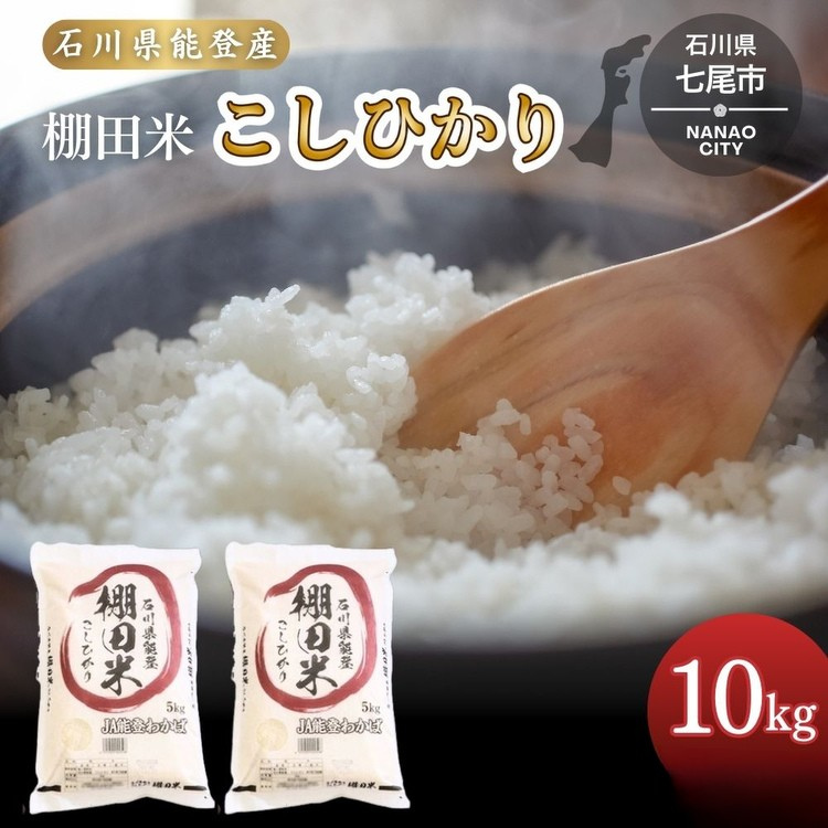 令和7年産 棚田米 こしひかり10kg(5kg×2袋)米 | 世界農業遺産に認定された『能登の里山里海』で育まれたお米 石川県 七尾市 能登 ※2025年12月中旬頃より順次発送予定石川県七尾市33000米・