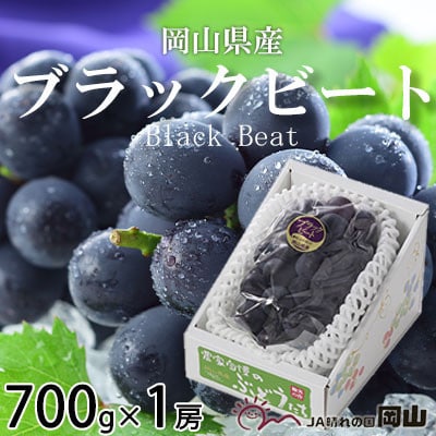 【先行受付】岡山県産 ブラックビート 700g×1房【配送不可地域:離島・北海道・沖縄】【1400526】岡山県津山市14000果物・フルーツマスカット・ぶどう
