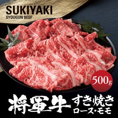 【将軍牛】特選すき焼きセット ロース もも 2種類 500g【配送不可地域:離島・北海道・沖縄】【1653543】岡山県津山市13000肉牛肉