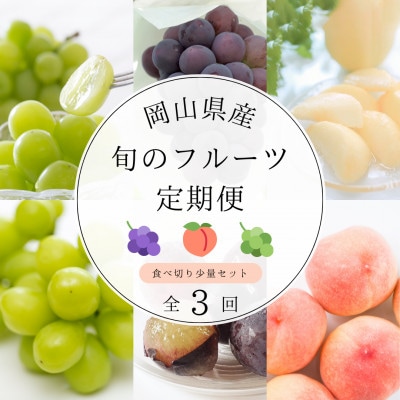 【発送月固定定期便】岡山県産旬のフルーツ定期便 少量セット全3回【配送不可地域:離島・北海道・沖縄】【4067125】岡山県津山市23000果物・フルーツもも・すもも