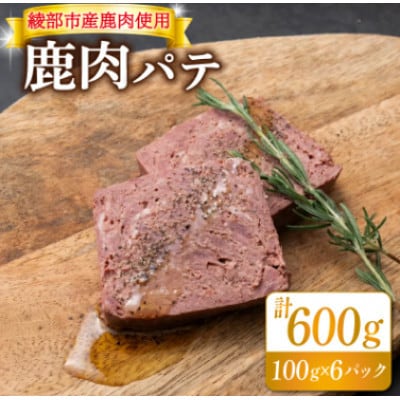鹿肉パテ 600g(100g×6パック)低温熟成肉 ジビエ【配送不可地域:離島】【1603620】京都府綾部市25000肉ジビエ