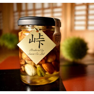 ナッツの蜂蜜漬【峠プレミアム 萌(MOE)】〜熊野古道 峠の蜂蜜×ナッツ(日高町)【1221227】和歌山県日高町10000鍋セット・総菜・加工食品ジャム・はちみつ