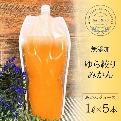 無添加みかんジュース『ゆら絞り みかん』 1L×5本【1492333】和歌山県日高町20000お茶・飲料果汁・野菜飲料