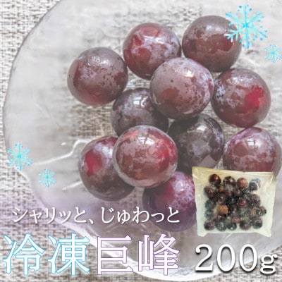 旬の美味しさそのまま!シャリッと、じゅわっと冷凍巨峰(ぶどう) 200g【配送不可地域:離島】【1647694】和歌山県日高町6000果物・フルーツマスカット・ぶどう
