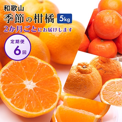 【発送月固定定期便】季節の柑橘定期便B【フルーツ定期便】【和歌山県有田】全6回【4011707】和歌山県日高町80000果物・フルーツみかん・柑橘類