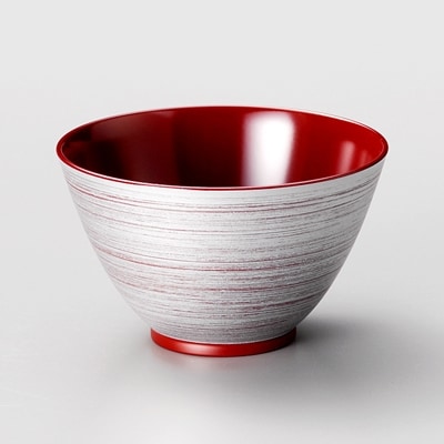 越前塗 銀刷毛多用大椀 吟朱 φ14×8.4cm 食洗機・レンジ対応【1039858】福井県鯖江市10000雑貨・日用品食器・グラス