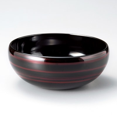 越前塗 彩波盛鉢 白檀 φ20.5×8.3cm 漆塗り【1039862】福井県鯖江市30000雑貨・日用品食器・グラス