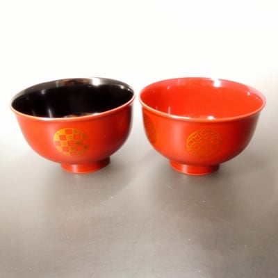 日月紋様夫婦汁椀【1040455】福井県鯖江市20000雑貨・日用品食器・グラス