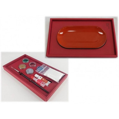 蒔絵体験キット『URUSHI DUY SET(マルチトレイ)』朱漆【1461529】福井県鯖江市27000衣類・装飾品・工芸品その他 装飾品・工芸品