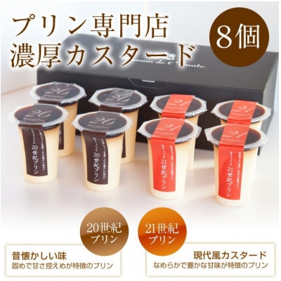 2種のカスタ-ドプリン  20世紀・21世紀プリン 8個セット【配送不可地域:離島】【1484791】福井県鯖江市12000菓子・スイーツプリン・ゼリー