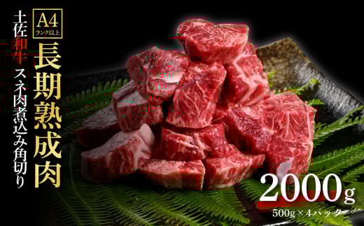 エイジング工法熟成肉土佐和牛特選スネ肉 煮込み角切り2kg(冷凍)高知県芸西村38000肉牛肉