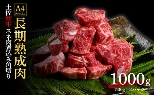 エイジング工法熟成肉土佐和牛特選スネ肉煮込み角切り1kg(冷凍)高知県芸西村19000肉牛肉