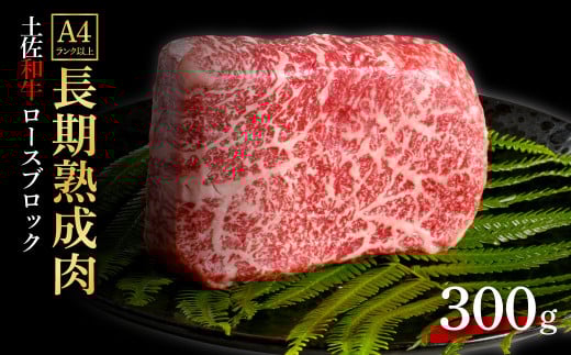 エイジング工法熟成肉土佐和牛特選ロースブロック300g(冷凍)高知県芸西村19000肉牛肉