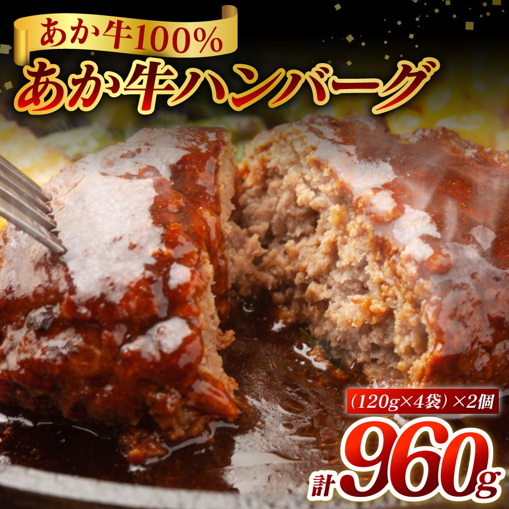 熊本県産 あか牛ハンバーグ 960g (120g×8個)熊本県八代市12000肉牛肉