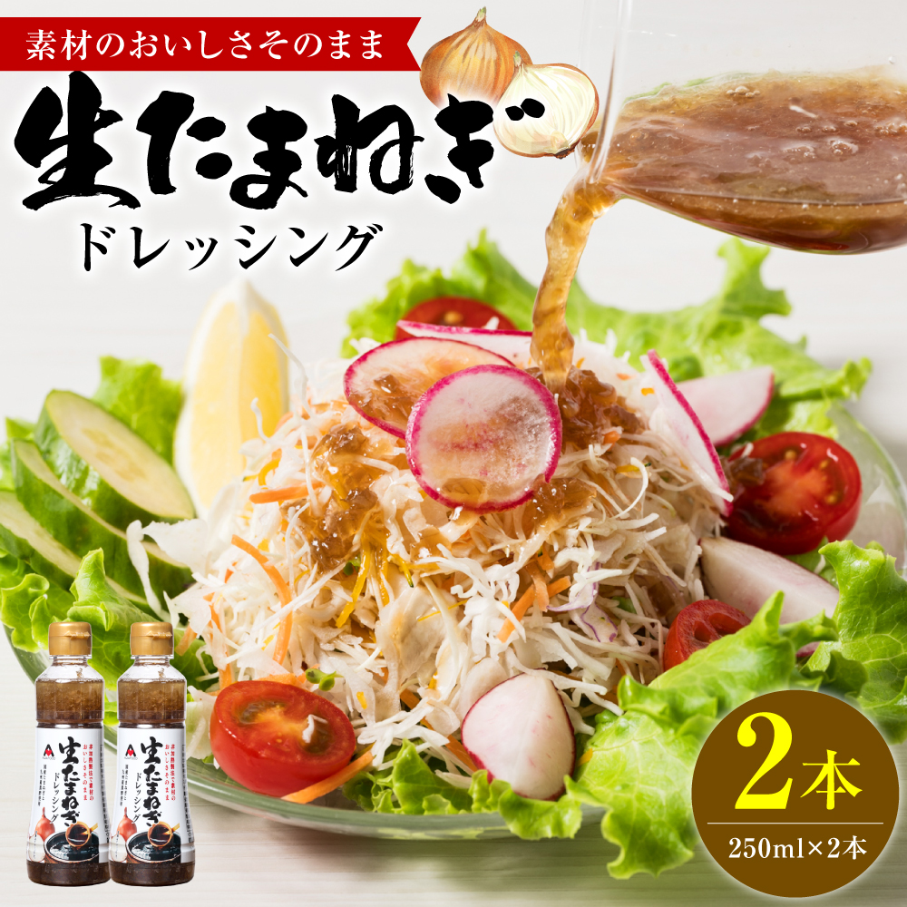 生たまねぎドレッシング(250ml×2本) ドレッシング 黒酢 調味料 ペットボトルタイプ 国産 野菜 サラダ ソース アレンジ 肉料理 魚料理 熊本県八代市4000調味料・油ドレッシング