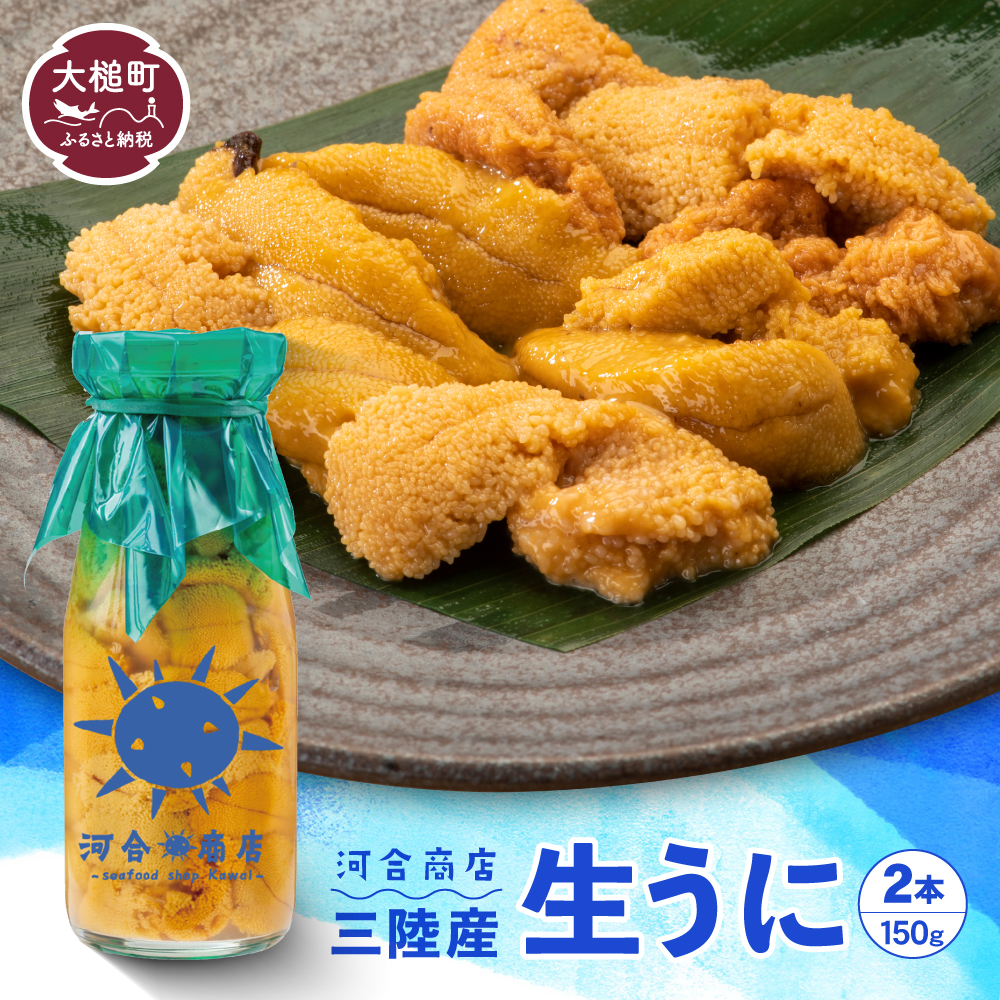 【令和8年発送先行予約】無添加『生うに』 天然 岩手三陸産 朝獲れ ミョウバン不使用 150g×2【2026年4月下旬〜8月発送】【15】岩手県大槌町34000魚介・海産物イカ・タコ・ウニ