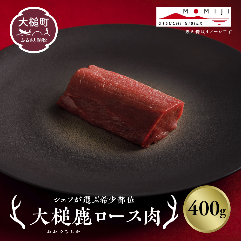 【シェフが選ぶ希少部位】大槌鹿ロース肉400g【ロースト・ステーキに】岩手県産 天然鹿 鹿肉 ジビエ ヘルシー 低カロリー 冷凍 赤身岩手県大槌町15000肉ジビエ
