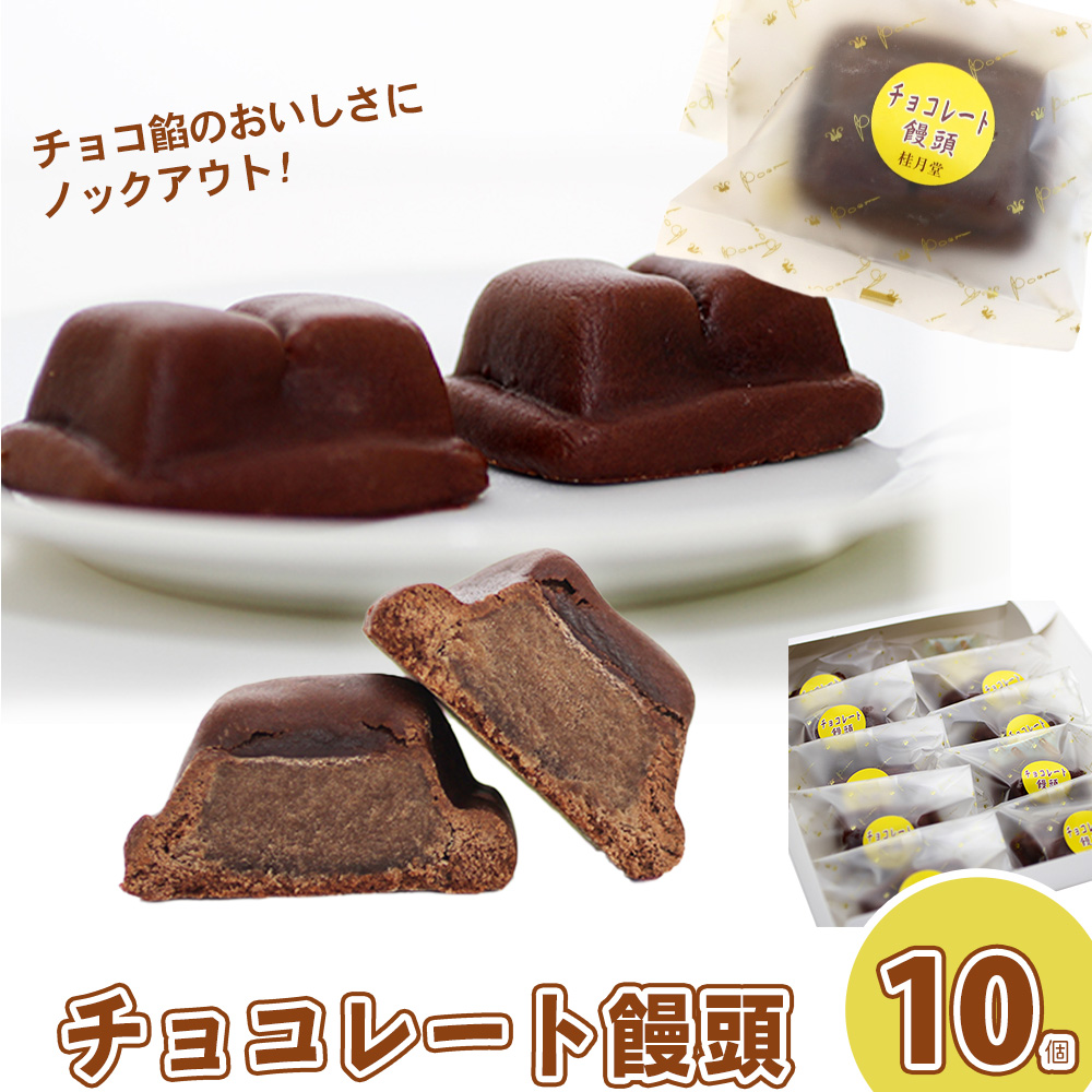 <山田桂月堂>チョコレート饅頭 10個入り 40P5614秋田県大館市8000菓子・スイーツ饅頭・羊羹・大福