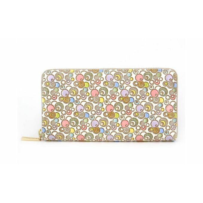 【文庫屋大関】 大容量 ぐるっとファスナーの長財布 ポッピンソーダ【皮革工芸品】 ファッション小物 民芸品 東京都墨田区104000衣類・装飾品・工芸品財布