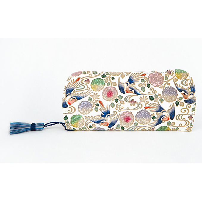 【文庫屋大関】メガネケース 花鳥【皮革工芸品】 ファッション小物 民芸品 東京都墨田区46000衣類・装飾品・工芸品その他 装飾品・工芸品