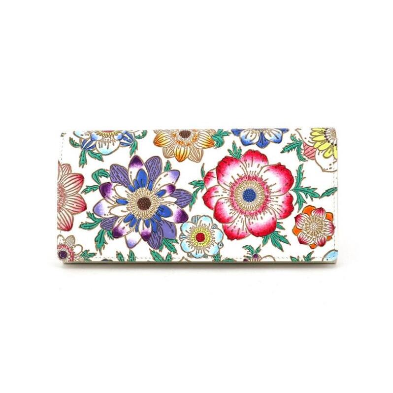 【文庫屋大関】束入れ アネモネ【皮革工芸品】 財布 お札 お札入れ 長財布 カード 小銭 牛革 手作り 日本製 墨田区 東京都東京都墨田区92000衣類・装飾品・工芸品財布