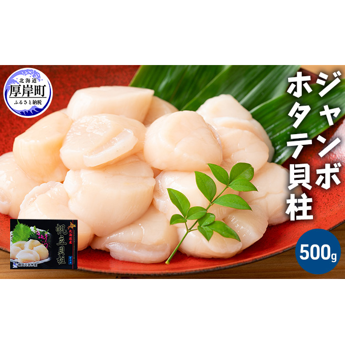 ジャンボホタテ貝柱 500g (12玉前後) 北海道 帆立 ホタテ ほたて 貝柱 ホタテ貝柱 玉冷 魚貝類 北海道厚岸町35000魚介・海産物貝類