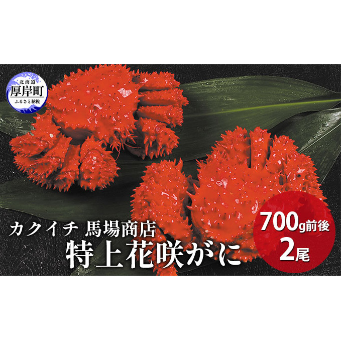 蟹屋厳選  北海道厚岸産 特上花咲がに 700g前後×2尾 蟹 かに 海の幸 海鮮 国産 北海道産 年末年始 準備 お祝い メニュー 親戚 集まり つまみ お酒 あて 急速冷凍 北海道厚岸町26000魚介・海産物